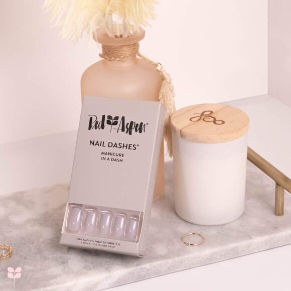 NEW πππ πΌπ¨π₯ππ£ Press-On Nails Medium Square Steel Gray Sharon - Picture 3 of 9